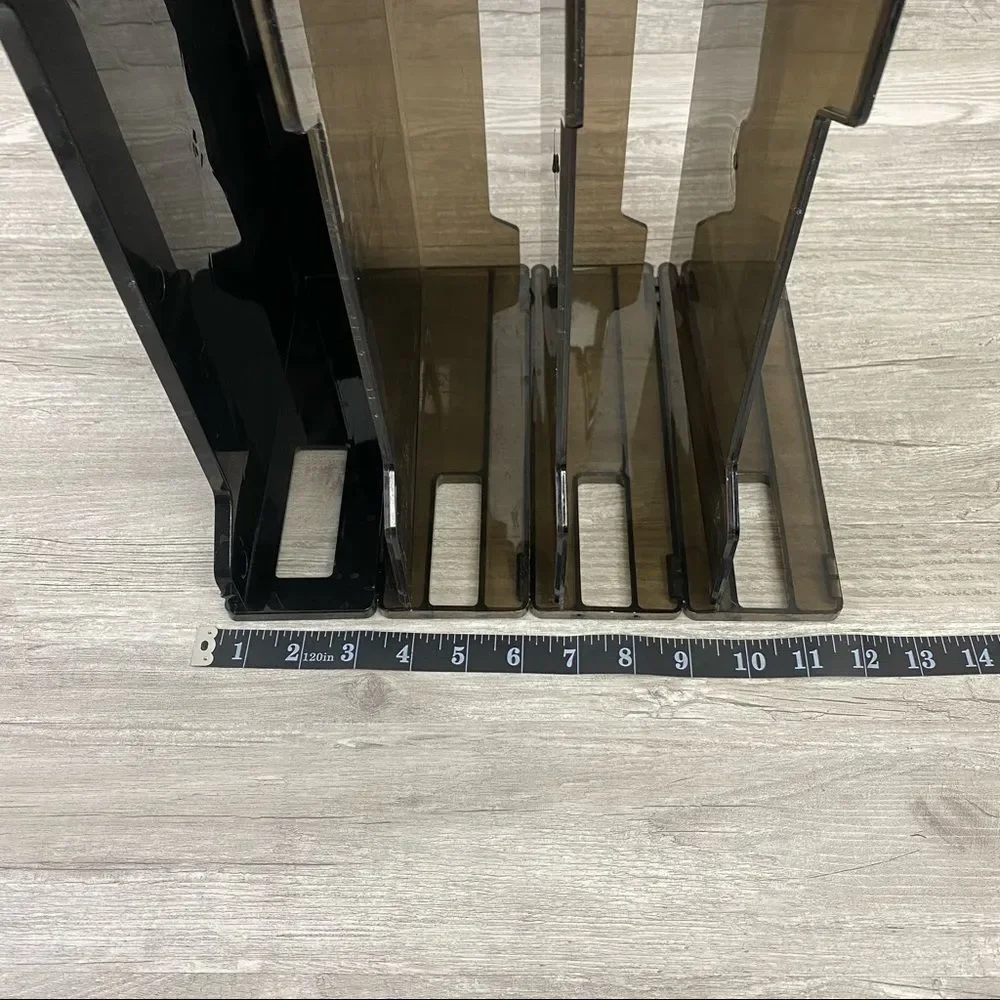 Stackable Black Ombré Letter Organizer Tray